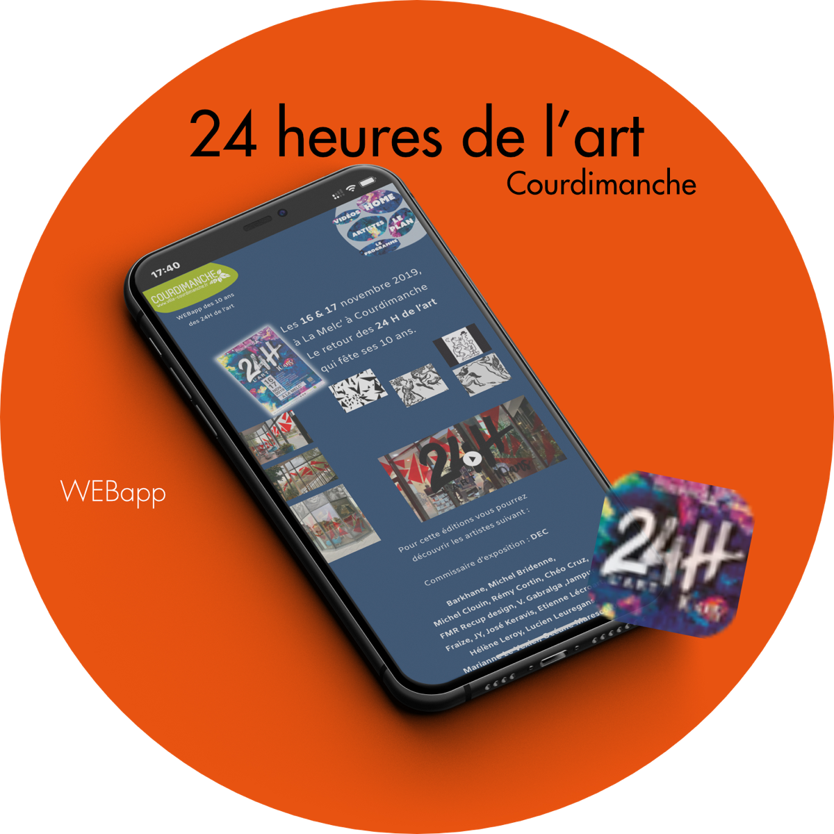 fraktal a réalisé une WEBapp pour les 24heures de l'art